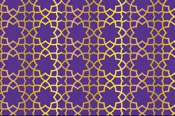 Eid Gift Wrapping Paper (purple/gold geo print)