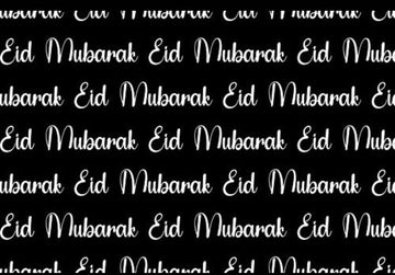 Eid Gift Wrapping Paper (Black and White)